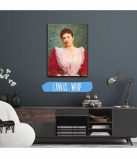 Portrait Of Olga Sardegna Daverio by Eugen Von Blaas