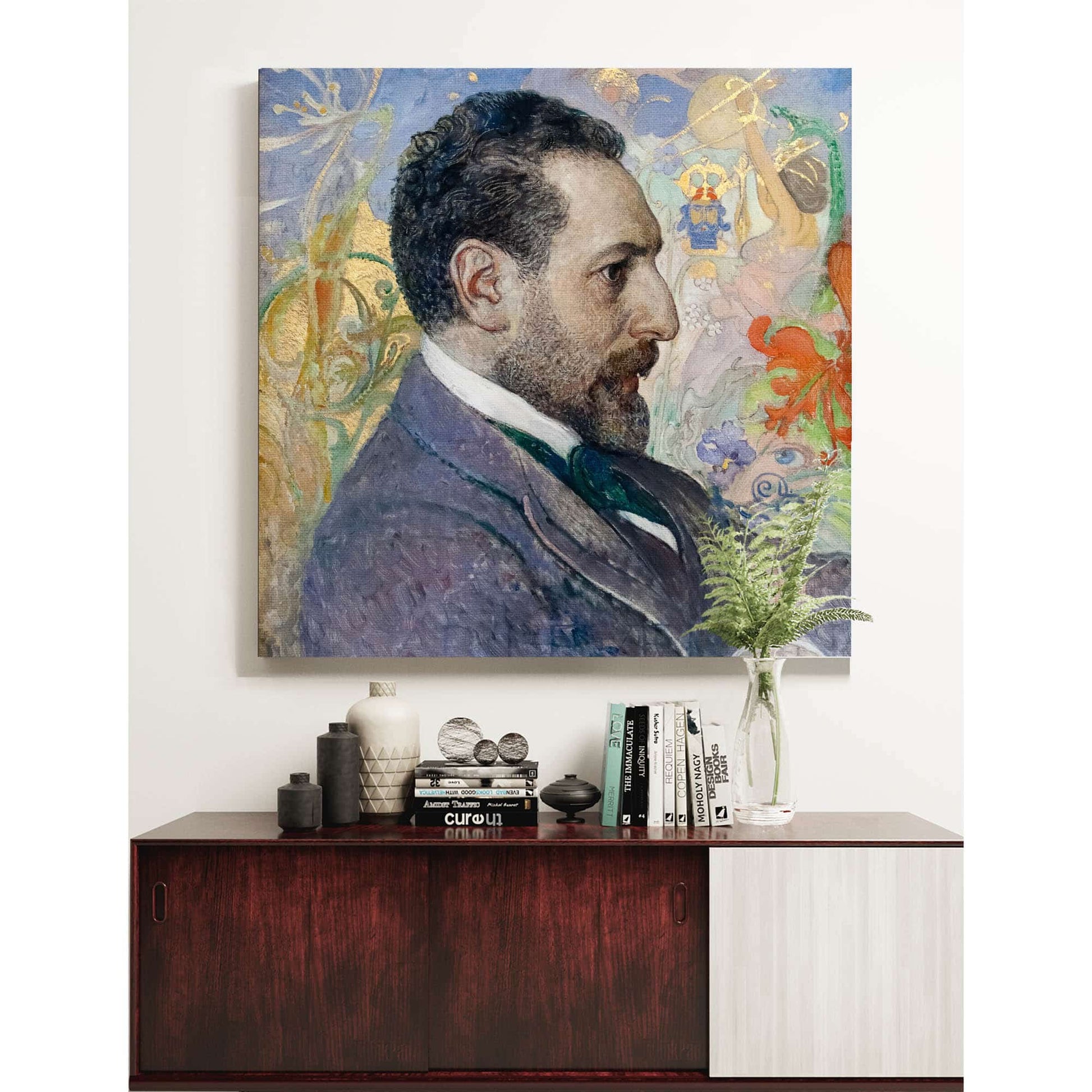 Portrait Of Oscar Levertin by Carl Larsson