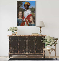 Portrait Of Otto Marstrands Two Daughters And Their Nanny by Wilhelm Marstrand