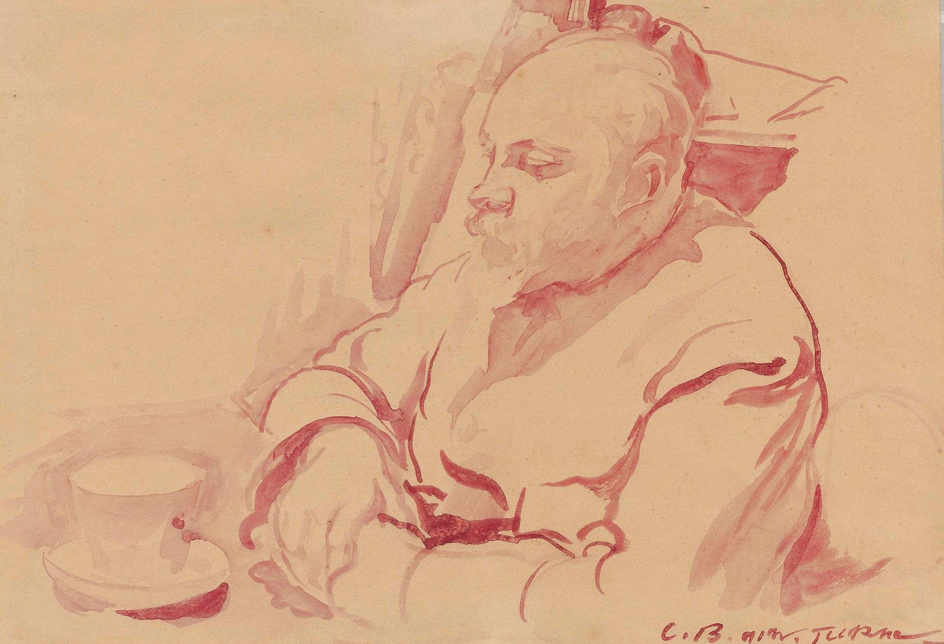 Portrait Of Painter Nikolay V Sklifosovsky by Zygmunt Waliszewski