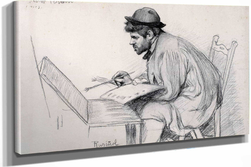 Portrait Of Pere Ferran Painting by Santiago Rusinol