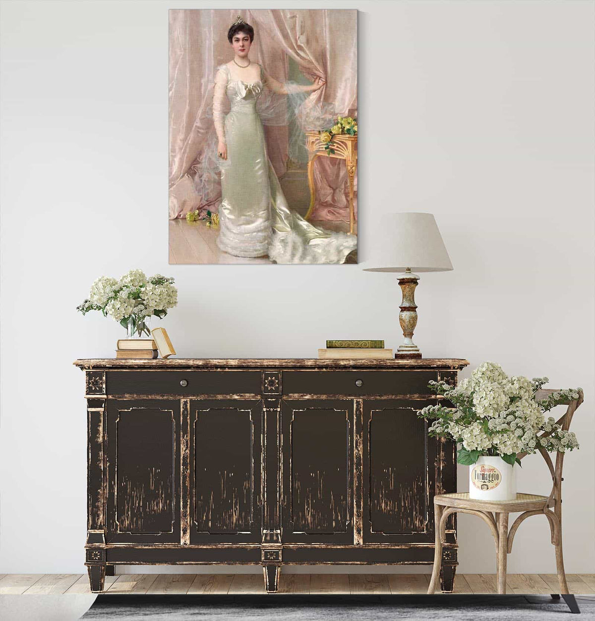 Portrait Of Princess Evelyne Colonna Di Stigliano by Vittorio Matteo Corcos