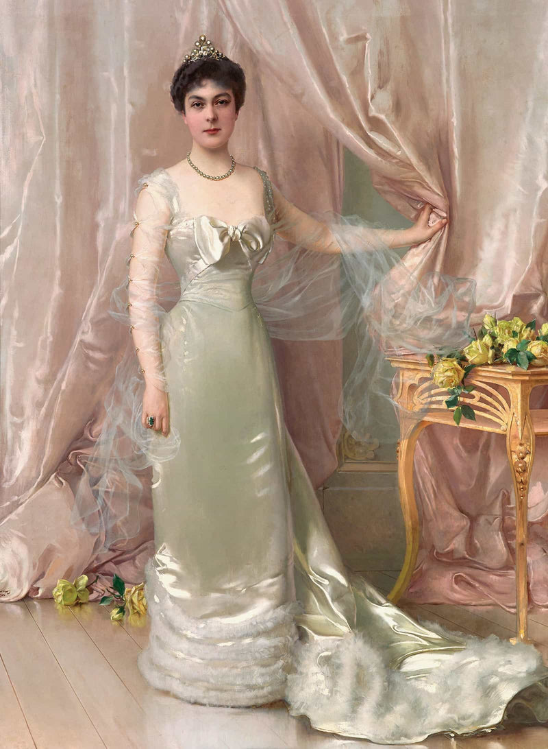 Portrait Of Princess Evelyne Colonna Di Stigliano by Vittorio Matteo Corcos