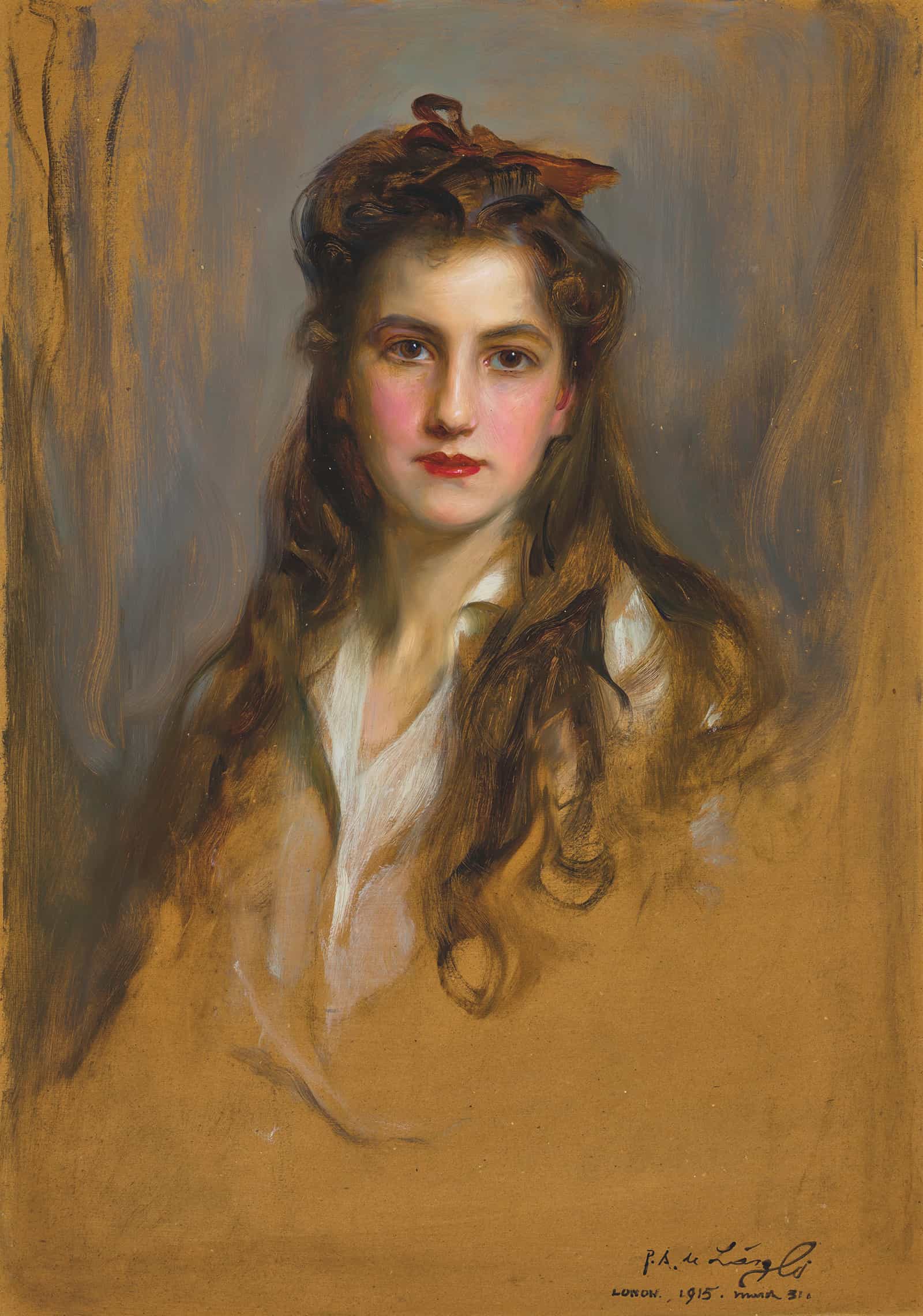Portrait Of Princess Nina Georgievna  by Philip Alexius De Laszlo