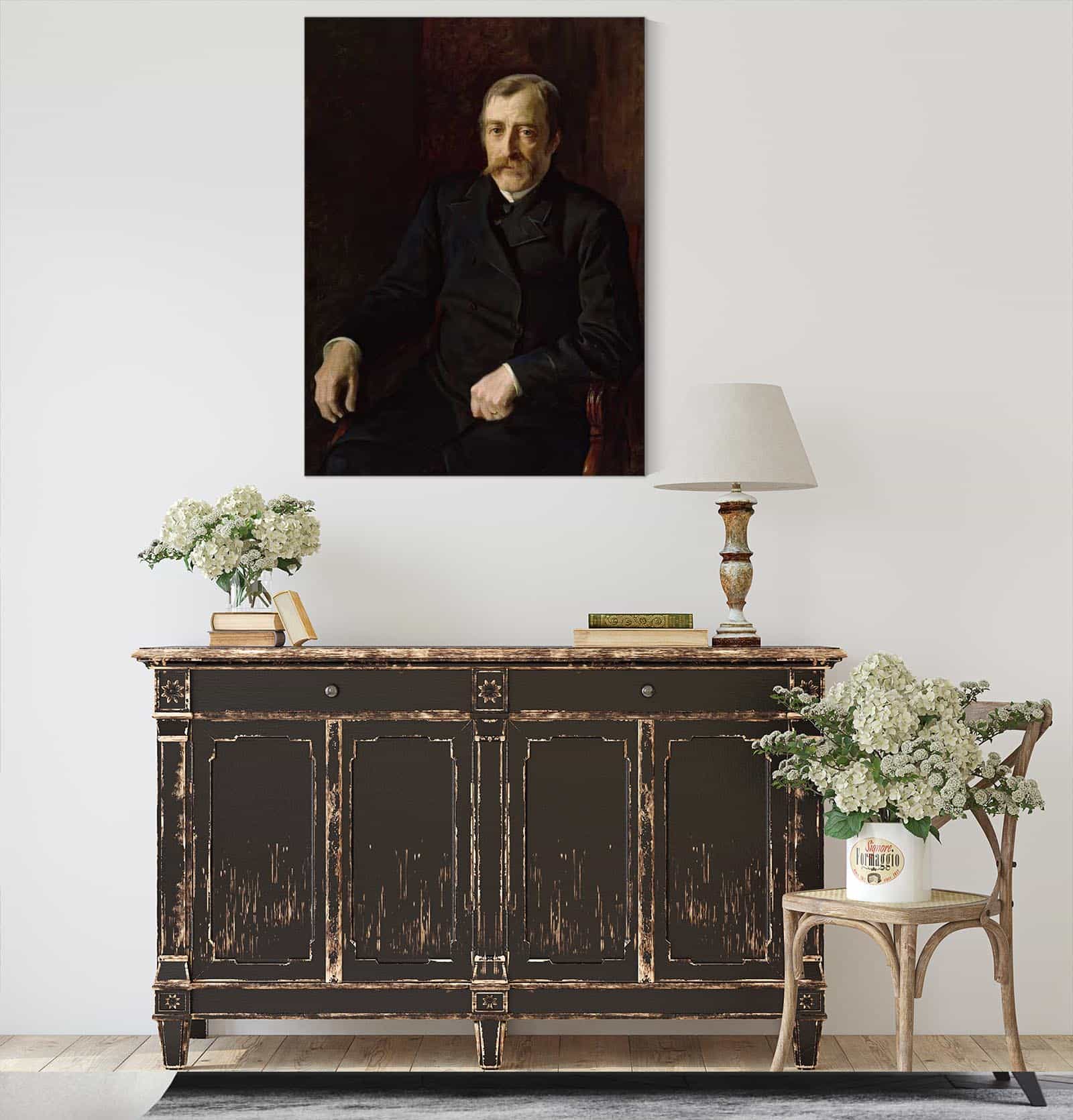 Portrait Of Professor Carl Gustaf Estlander by Albert Edelfelt