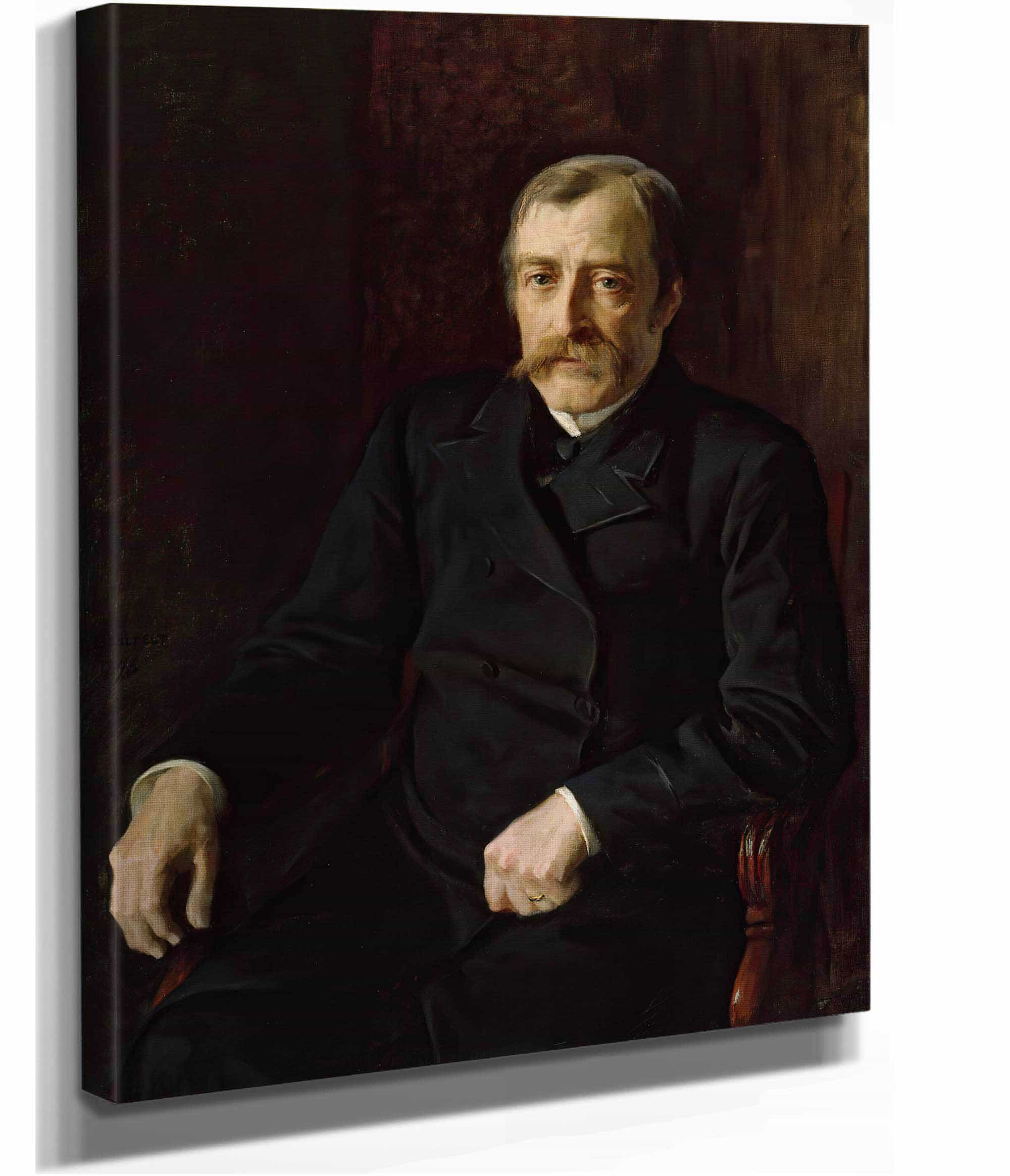 Portrait Of Professor Carl Gustaf Estlander by Albert Edelfelt