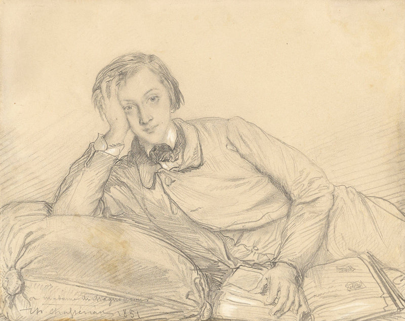 Portrait Of Raymond De Magnoncourt by Theodore Chasseriau