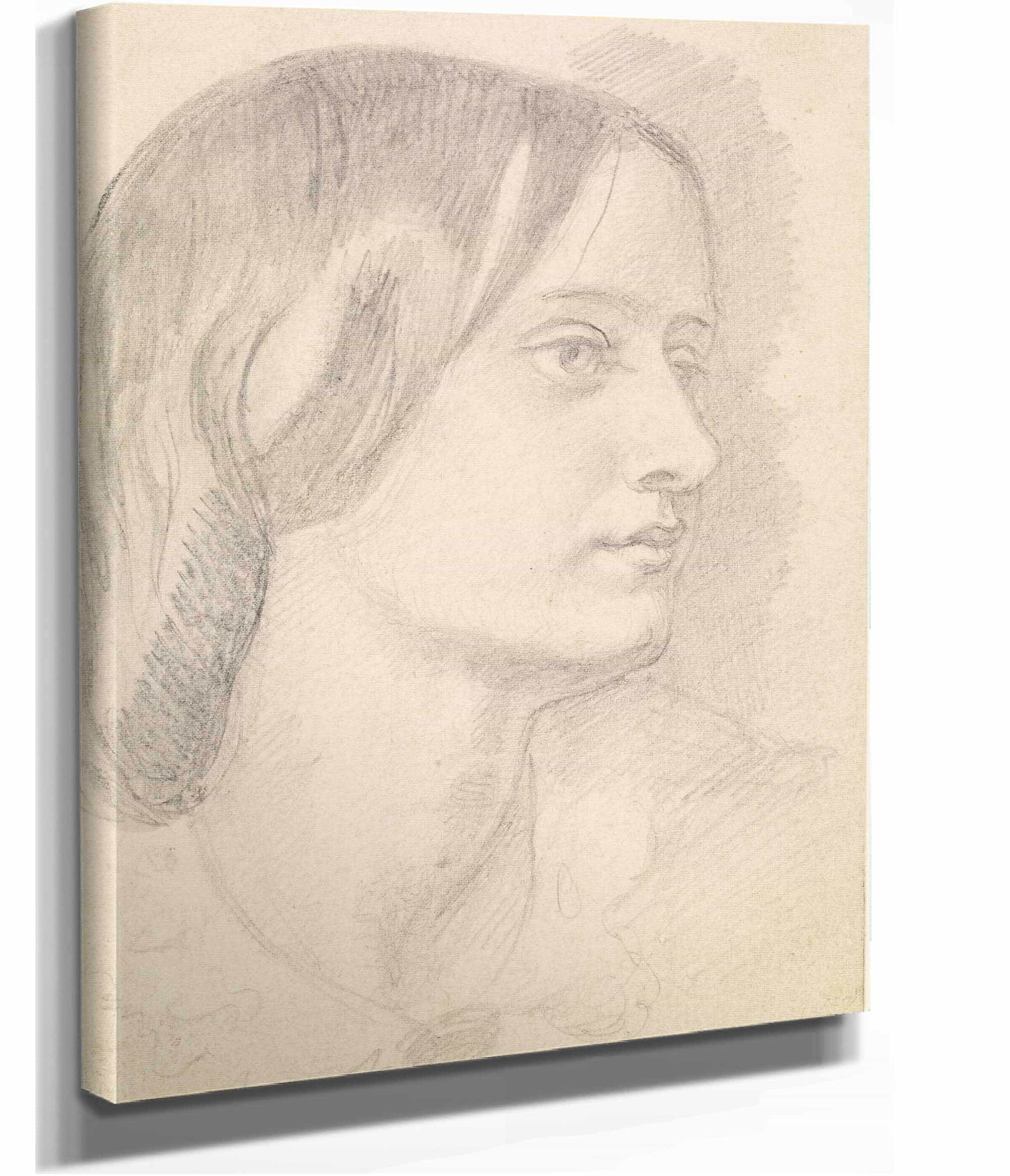Portrait Of Red Lion Mary Mrs Mary Nicholson by Dante Gabriel Rossetti