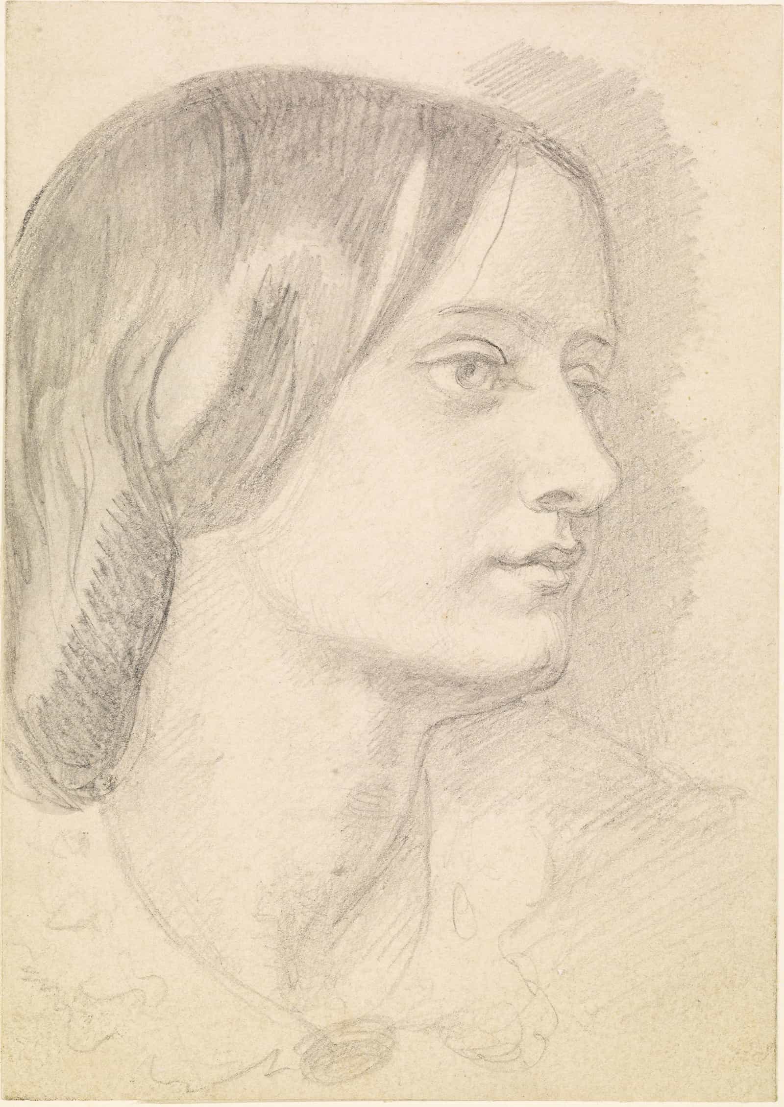 Portrait Of Red Lion Mary Mrs Mary Nicholson by Dante Gabriel Rossetti