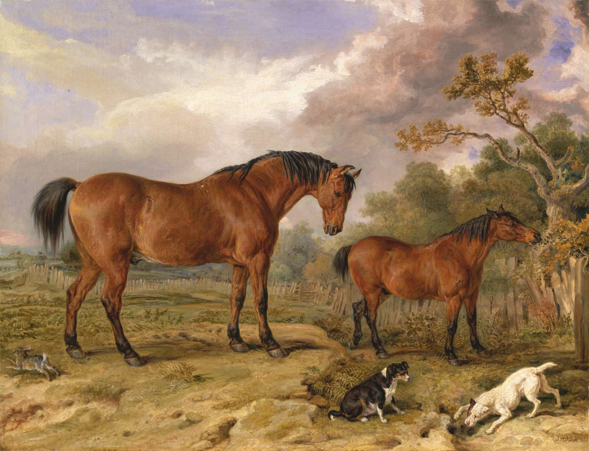 Portrait Of Reformer Blucher Tory And Crib The Property Of Rowland Alston Esq Mp by James Ward