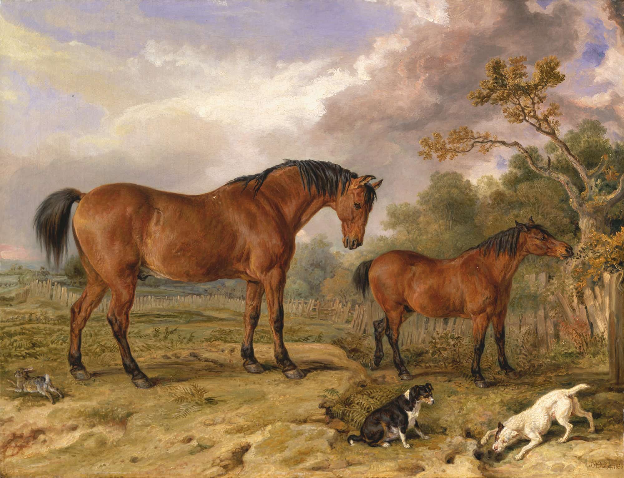 Portrait Of Reformer Blucher Tory And Crib The Property Of Rowland Alston Esq Mp by James Ward