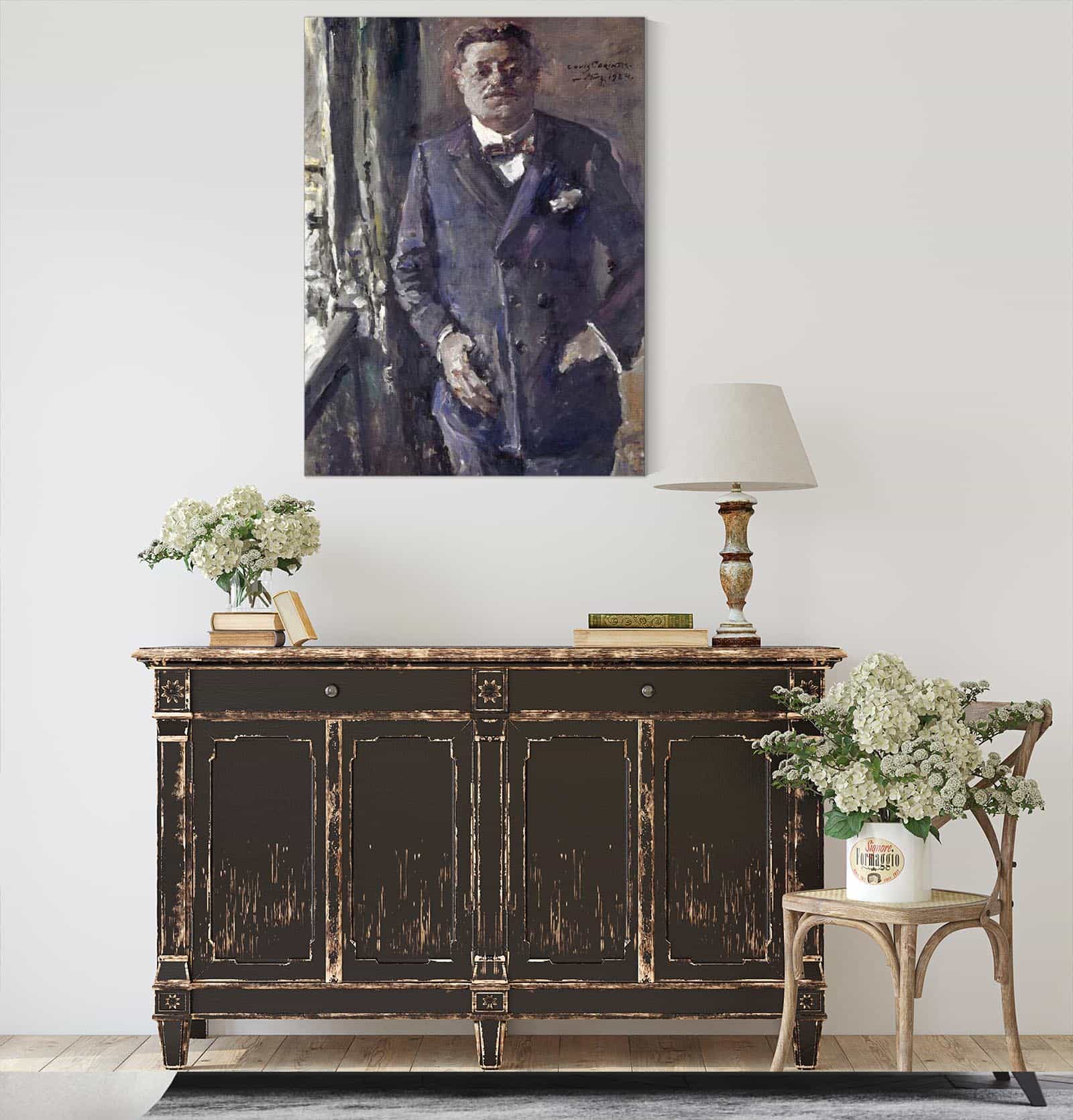 Portrait Of Reich President Friedrich Ebert by Lovis Corinth