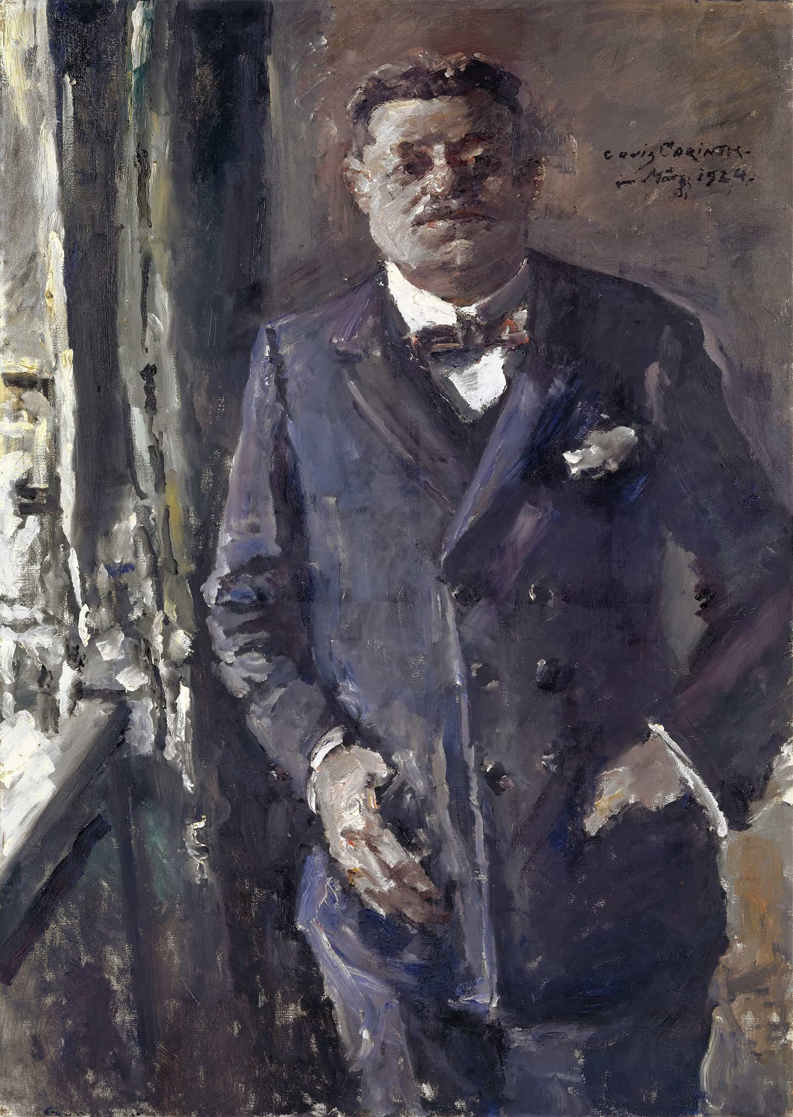 Portrait Of Reich President Friedrich Ebert by Lovis Corinth