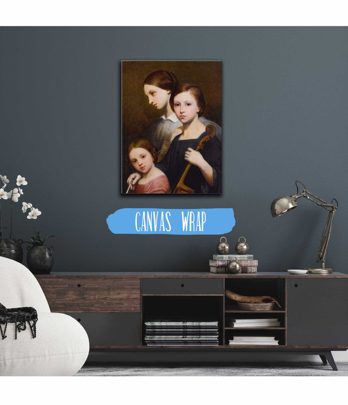 Portrait Of Rene Cecile And Louise Franchomme by Ary Scheffer