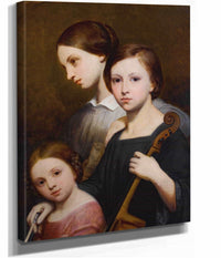 Portrait Of Rene Cecile And Louise Franchomme by Ary Scheffer