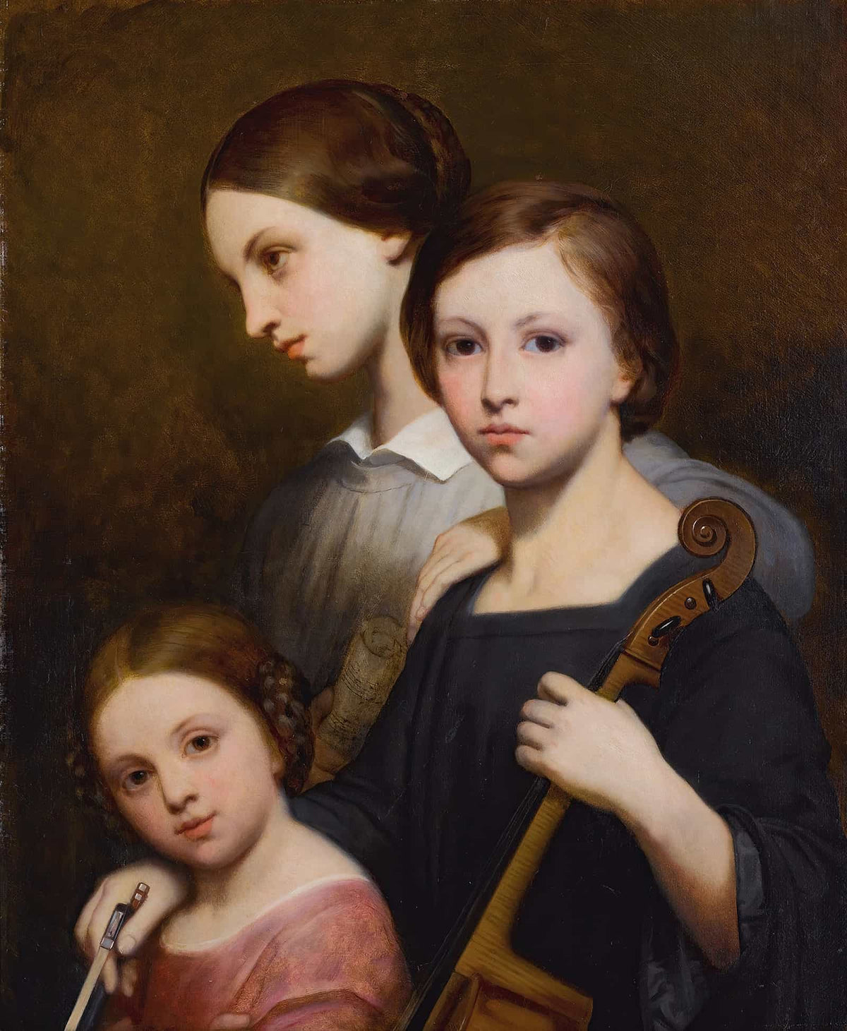 Portrait Of Rene Cecile And Louise Franchomme by Ary Scheffer
