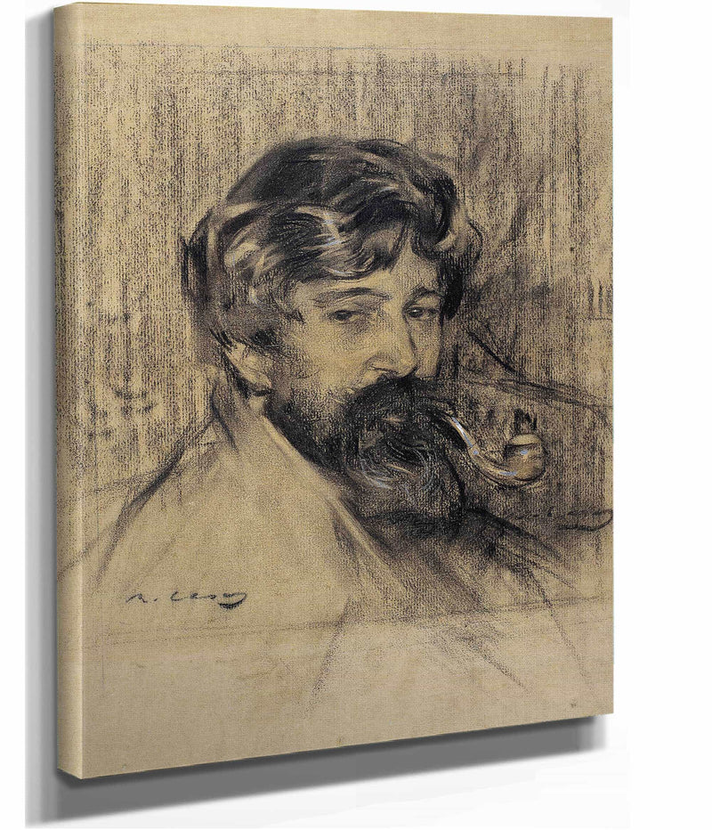 Portrait Of Santiago Rusinol by Ramon Casas