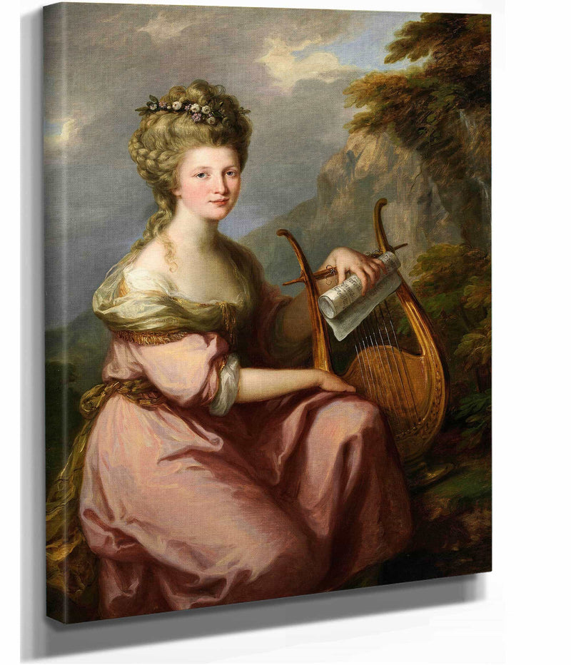 Portrait Of Sarah Harrop Mrs Bates As A Muse by Angelica Kauffmann