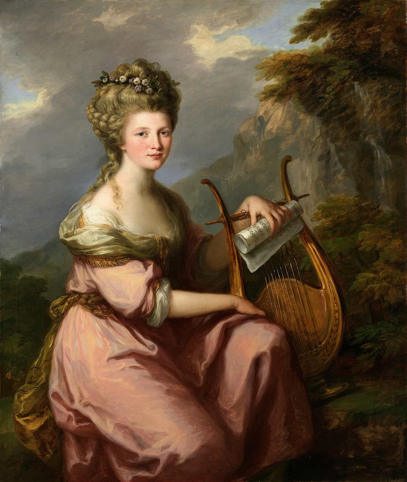 Portrait Of Sarah Harrop Mrs Bates As A Muse by Angelica Kauffmann