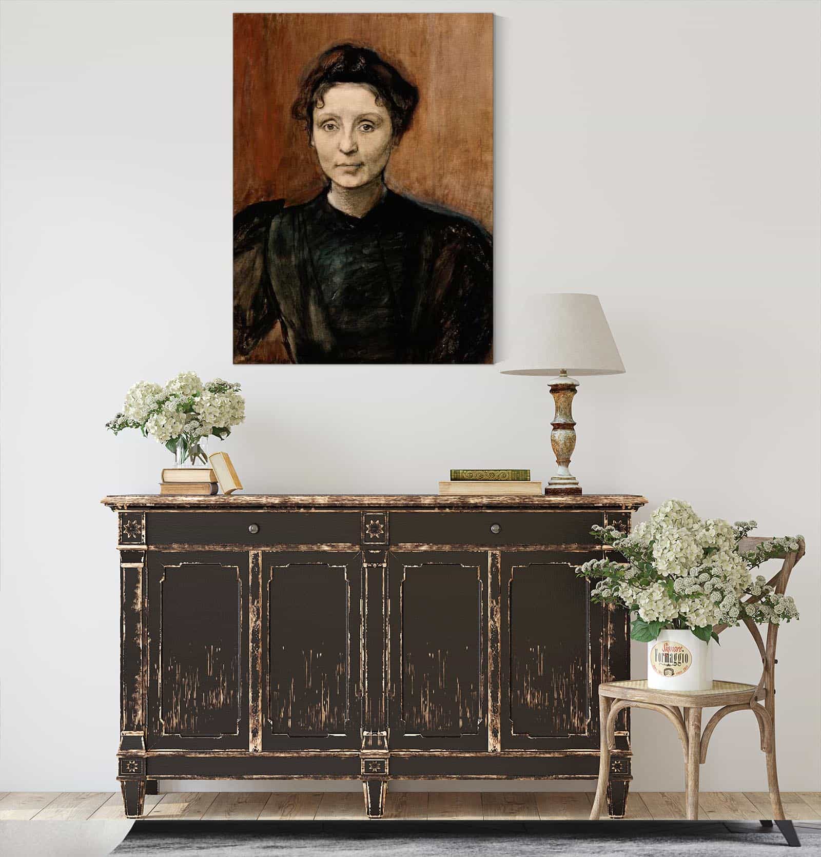 Portrait Of Sculptor Madeleine Jouvray  by Magnus Enckell