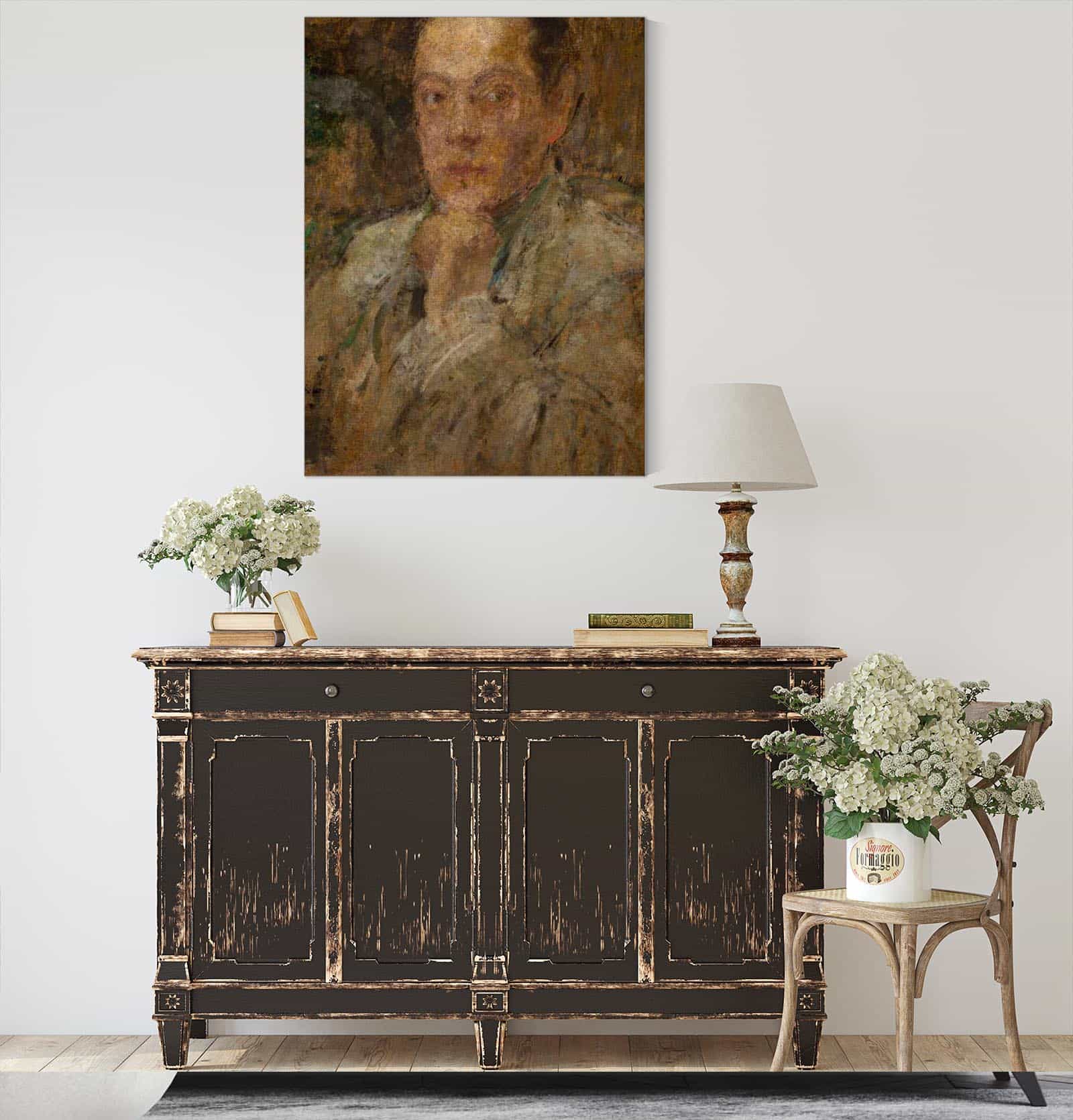 Portrait Of Sculptor Stefan Zbigniewicz by Olga Boznanska