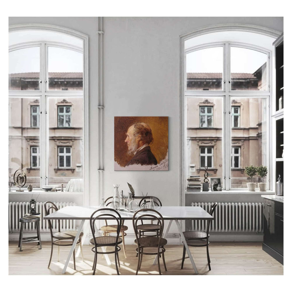 Portrait Of Simon Toldstad. Study by Adolph Tidemand