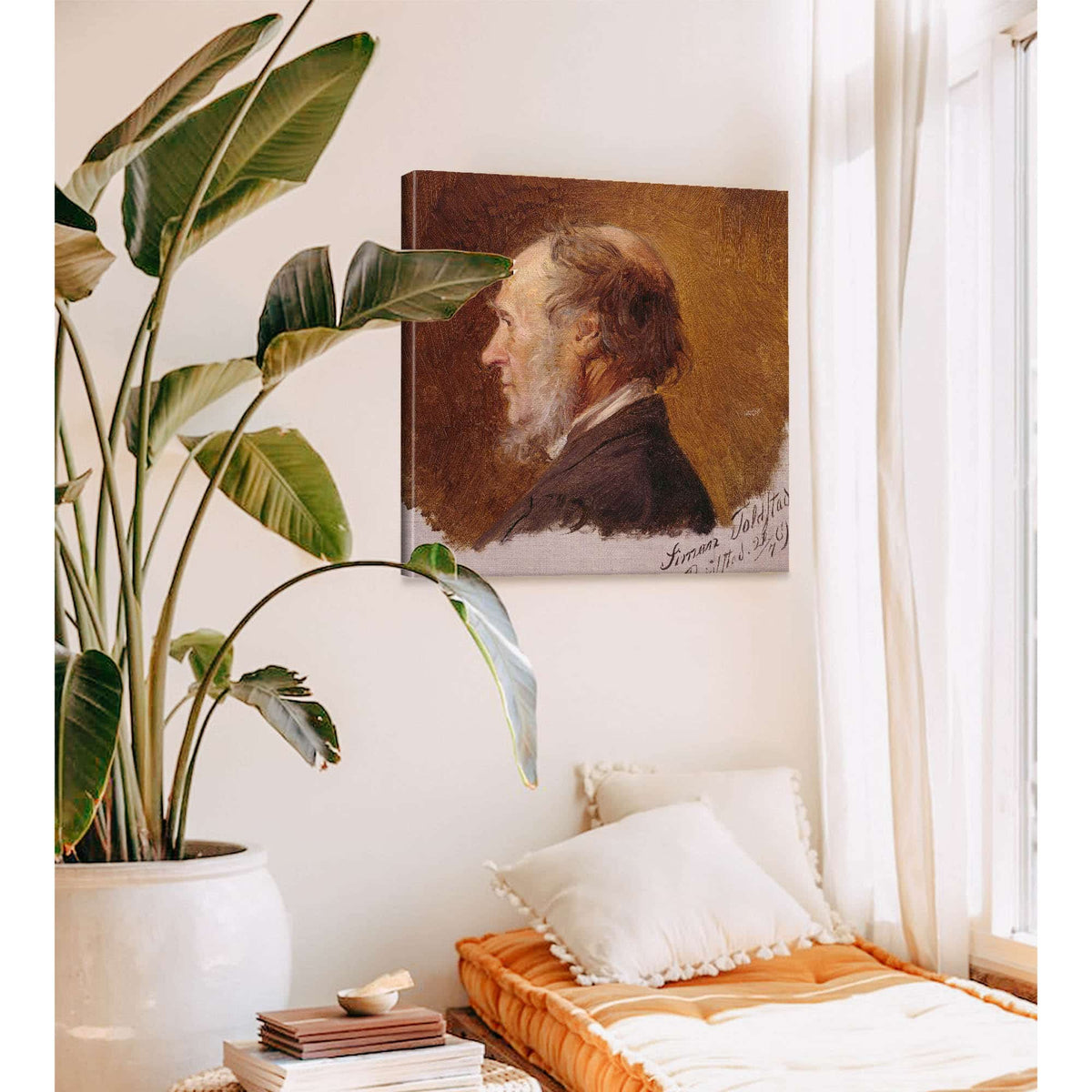 Portrait Of Simon Toldstad. Study by Adolph Tidemand