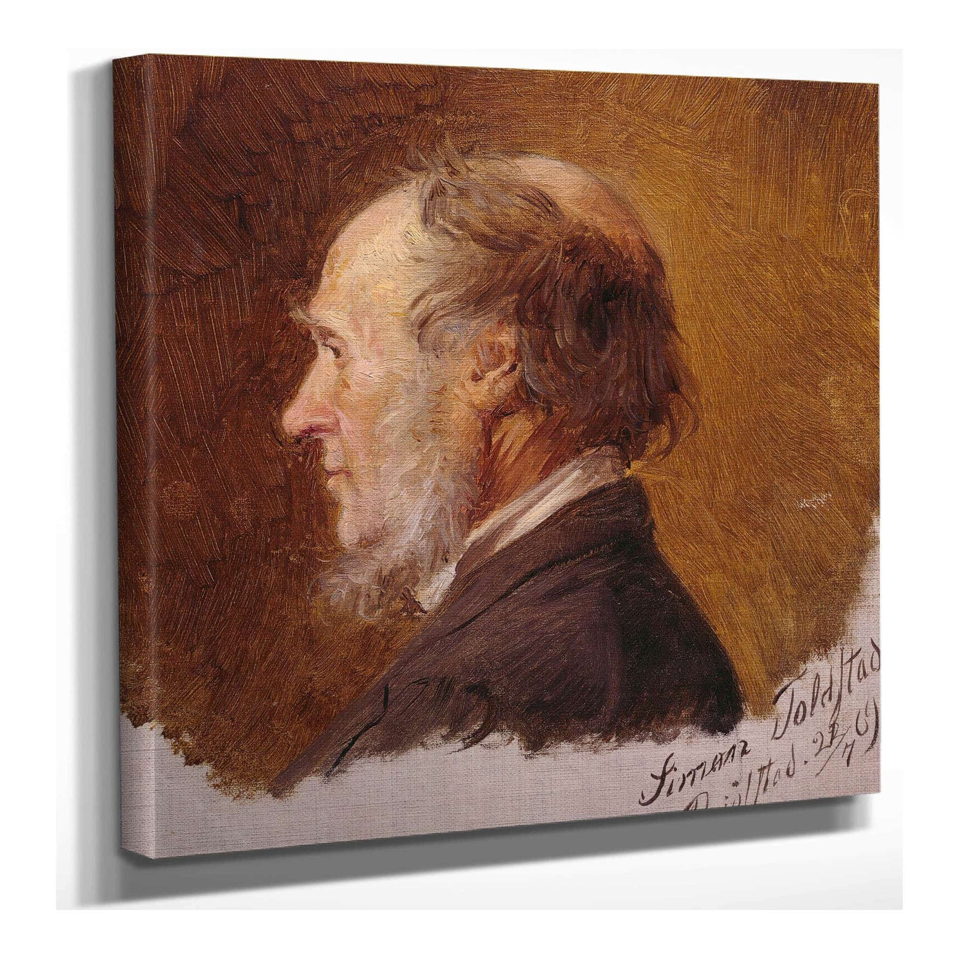 Portrait Of Simon Toldstad. Study by Adolph Tidemand