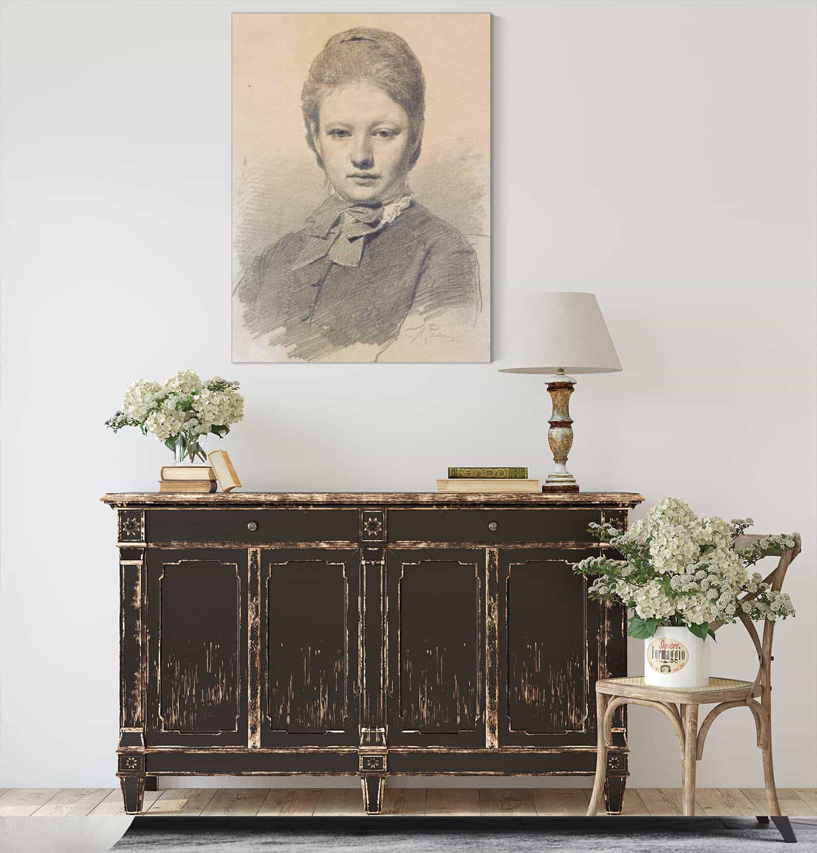 Portrait Of Sofia Repina by Ilya Efimovich Repin