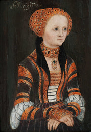Portrait Of St Bridget Of Sweden by Lucas Cranach The Elder