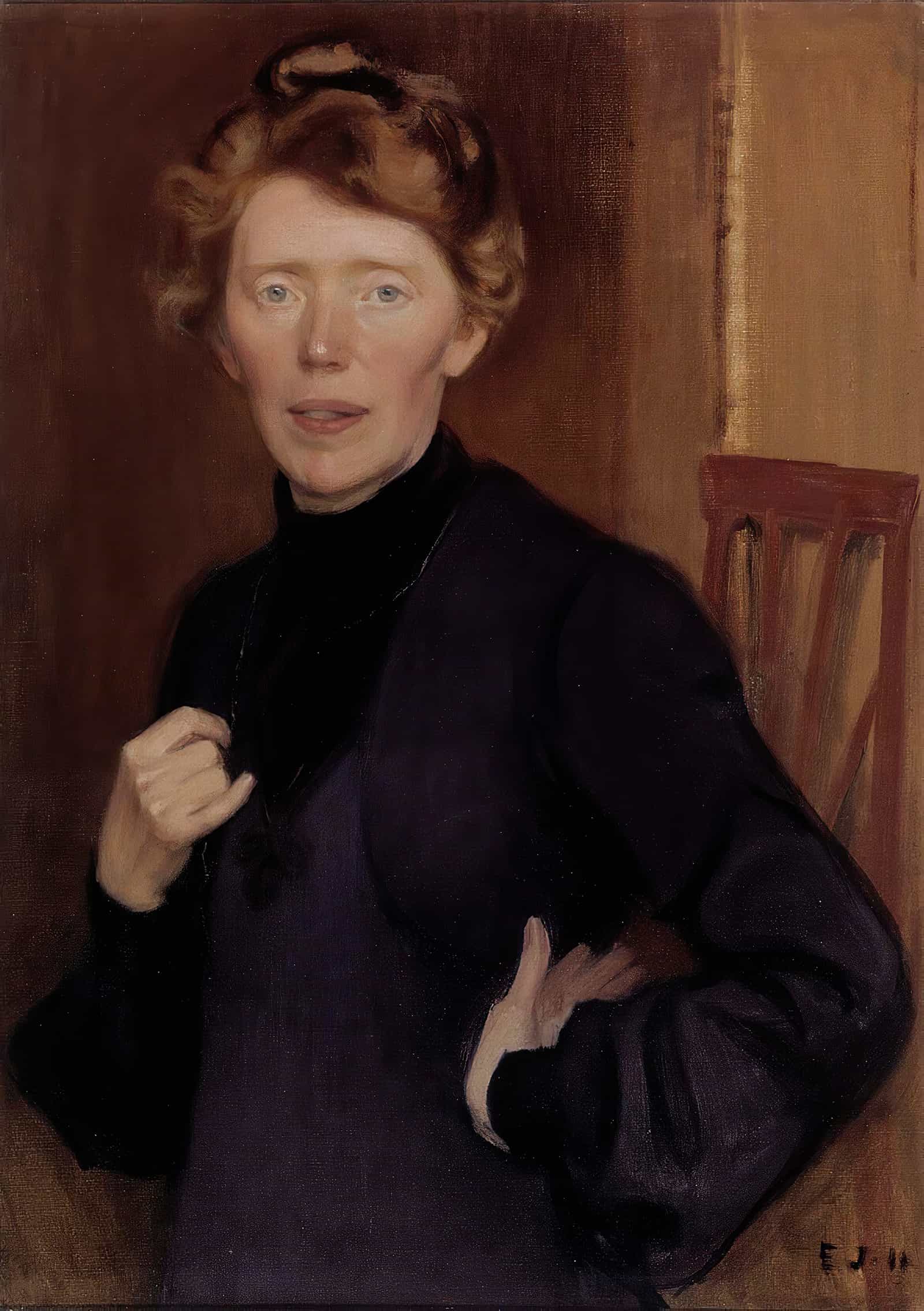 Portrait Of Tekla Hultin by Eero Jarnefelt