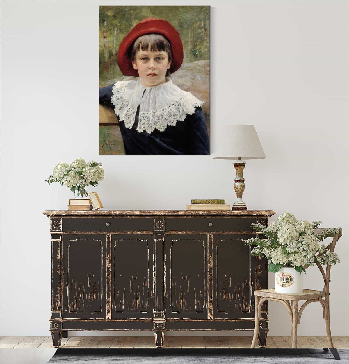 Portrait Of The Artist's Sister Berta Edelfelt by Albert Edelfelt