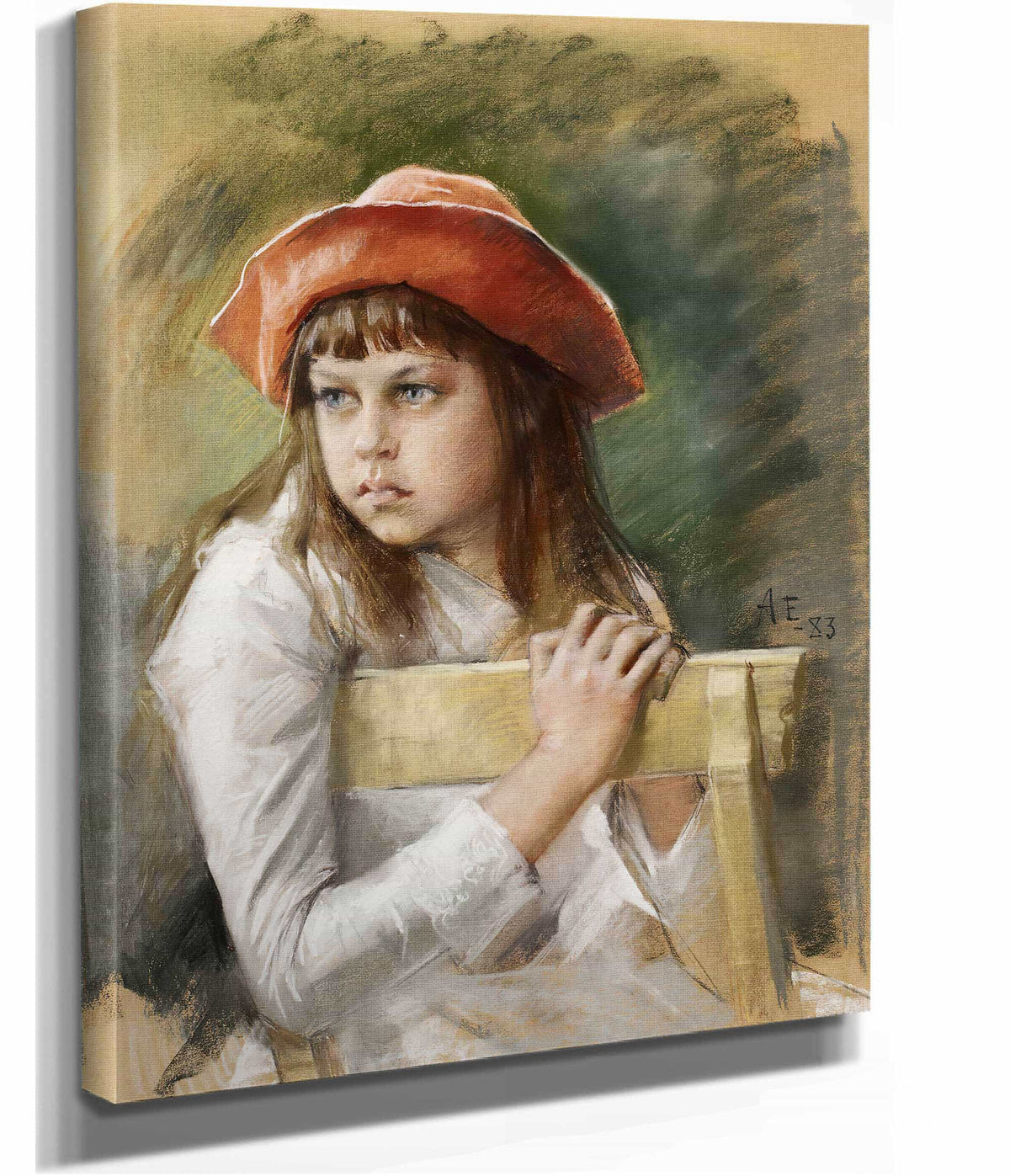 Portrait Of The Artist's Sister Berta Edelfelt by Albert Edelfelt