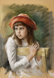 Portrait Of The Artist's Sister Berta Edelfelt by Albert Edelfelt
