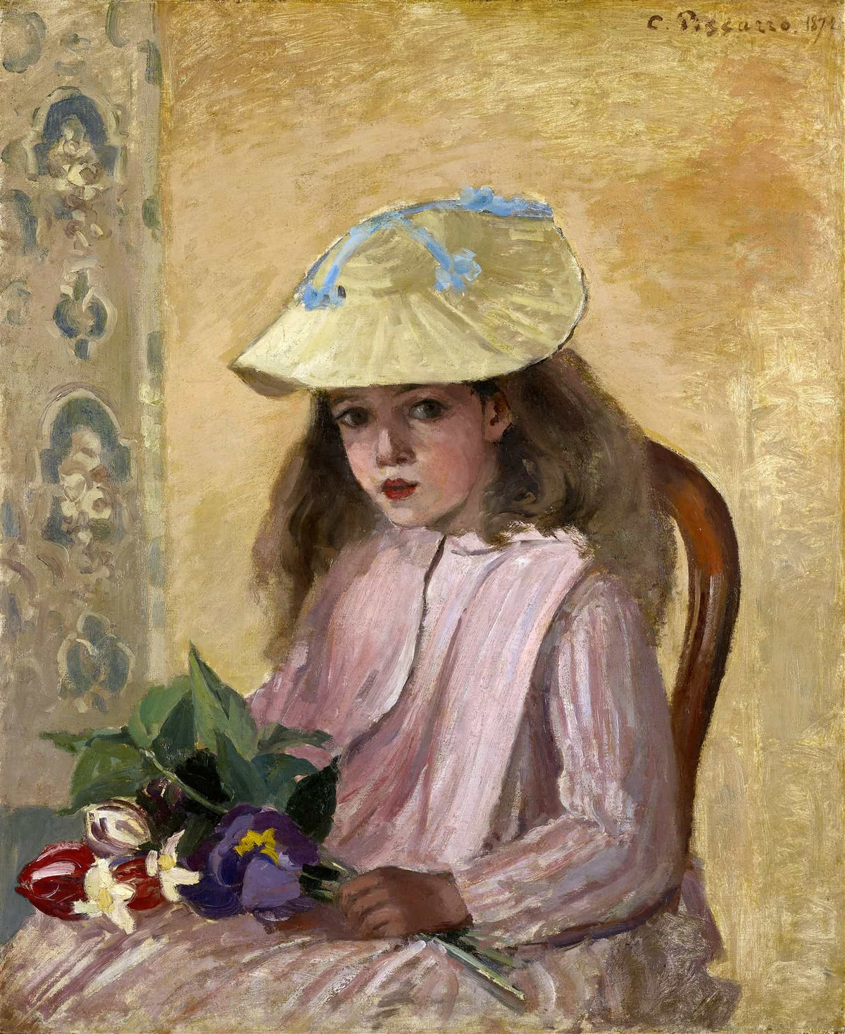Portrait Of The Artists Daughter by Camille Pissarro