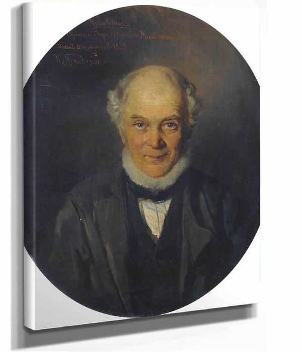 Portrait Of The Artists Father Egor Ivanovich Makovsky by Konstantin Egorovich Makovsky
