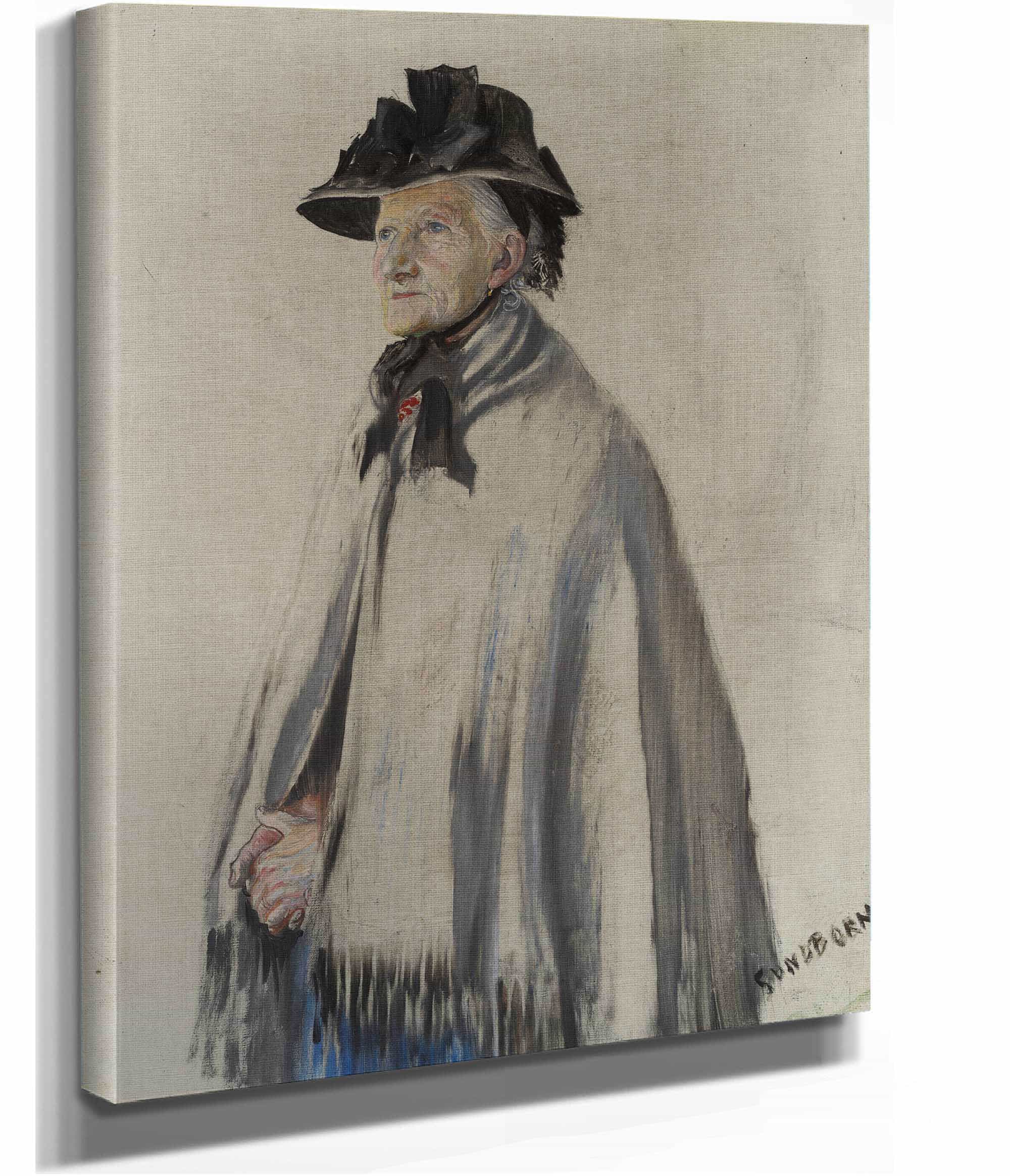 Portrait Of The Artists Mother by Carl Larsson