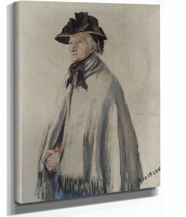 Portrait Of The Artists Mother by Carl Larsson