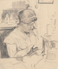 Portrait Of The Artists Mother Michalina Waliszewska by Zygmunt Waliszewski