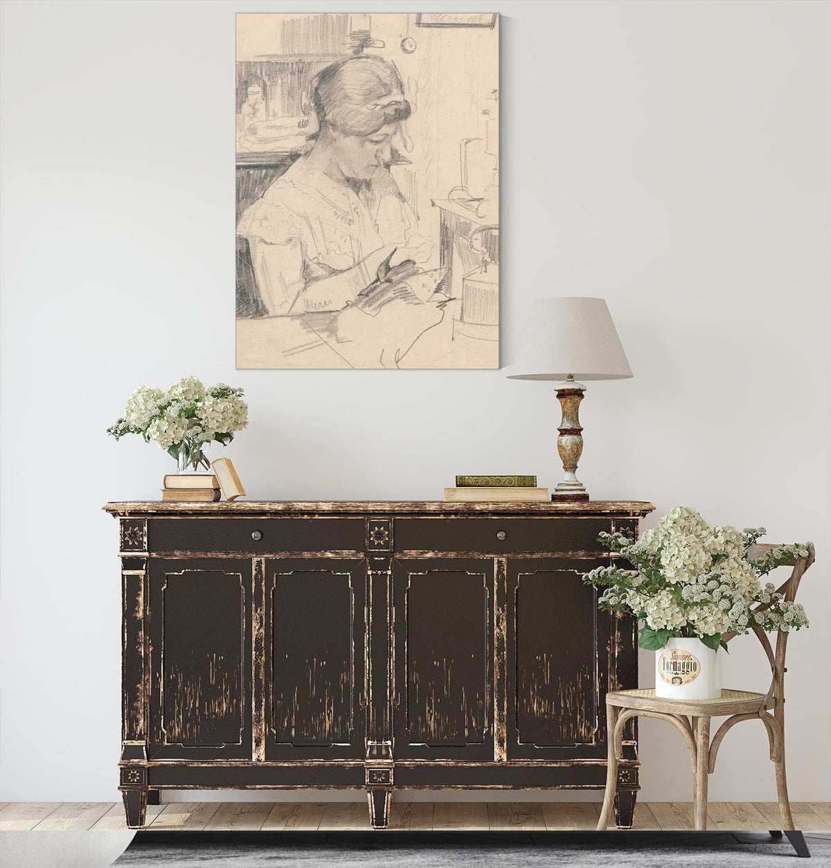 Portrait Of The Artists Mother Michalina Waliszewska by Zygmunt Waliszewski