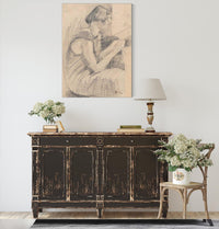 Portrait Of The Artists Sister Waleria At A Window by Zygmunt Waliszewski