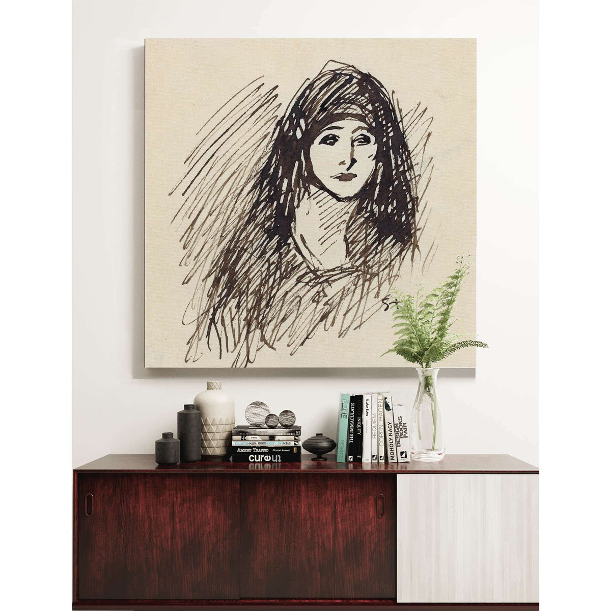 Portrait Of The Artists Wife by Theophile Alexandre Steinlen