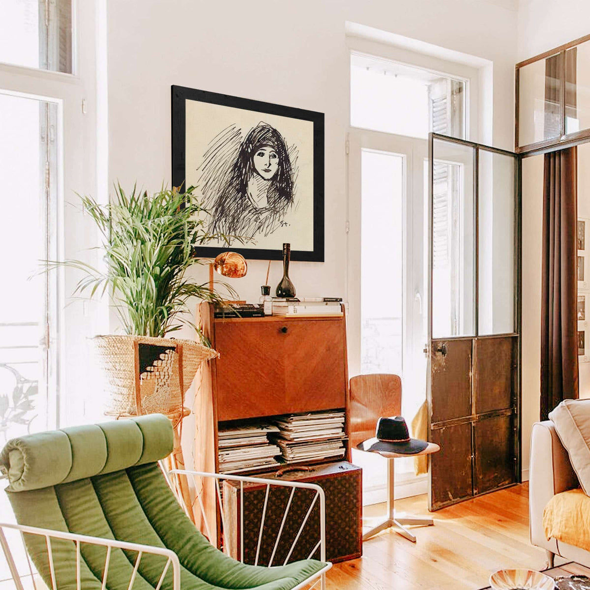 Portrait Of The Artists Wife by Theophile Alexandre Steinlen