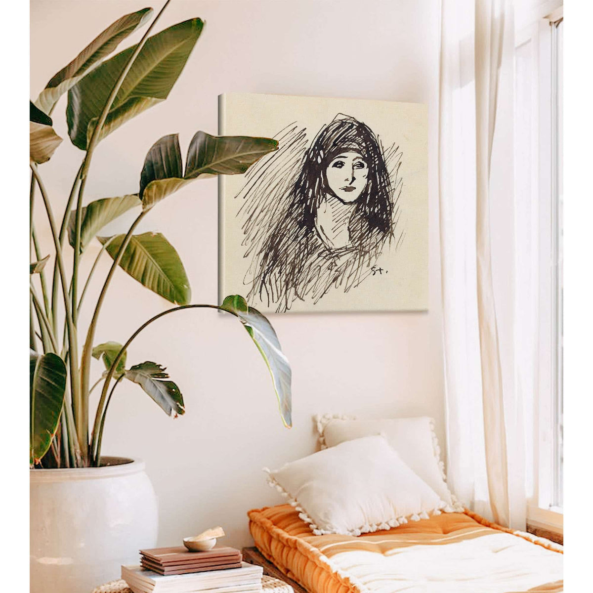 Portrait Of The Artists Wife by Theophile Alexandre Steinlen