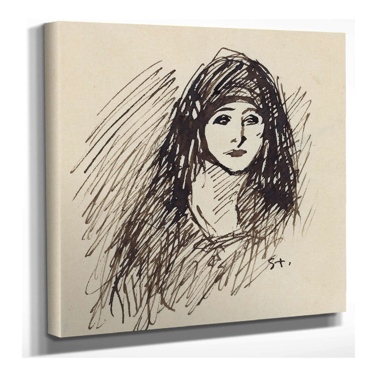 Portrait Of The Artists Wife by Theophile Alexandre Steinlen