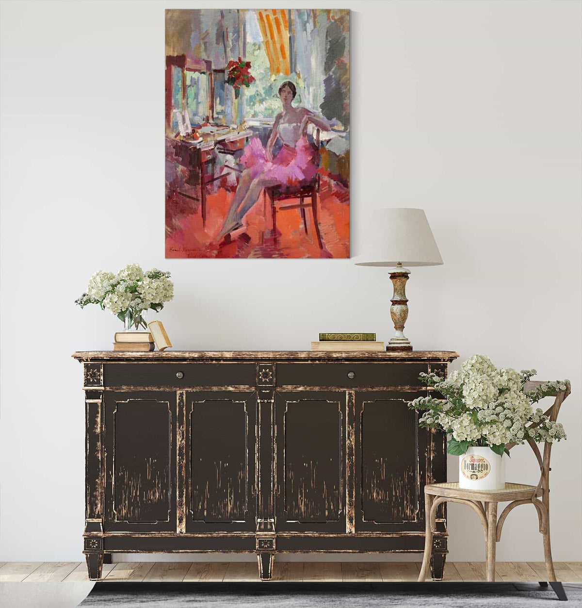 Portrait Of The Ballerina Vera Trefilova by Konstantin Alexeevich Korovin