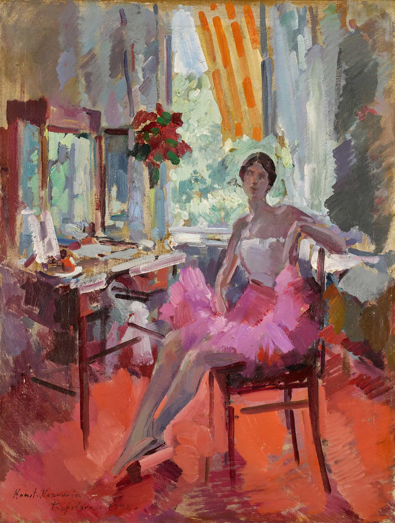 Portrait Of The Ballerina Vera Trefilova by Konstantin Alexeevich Korovin