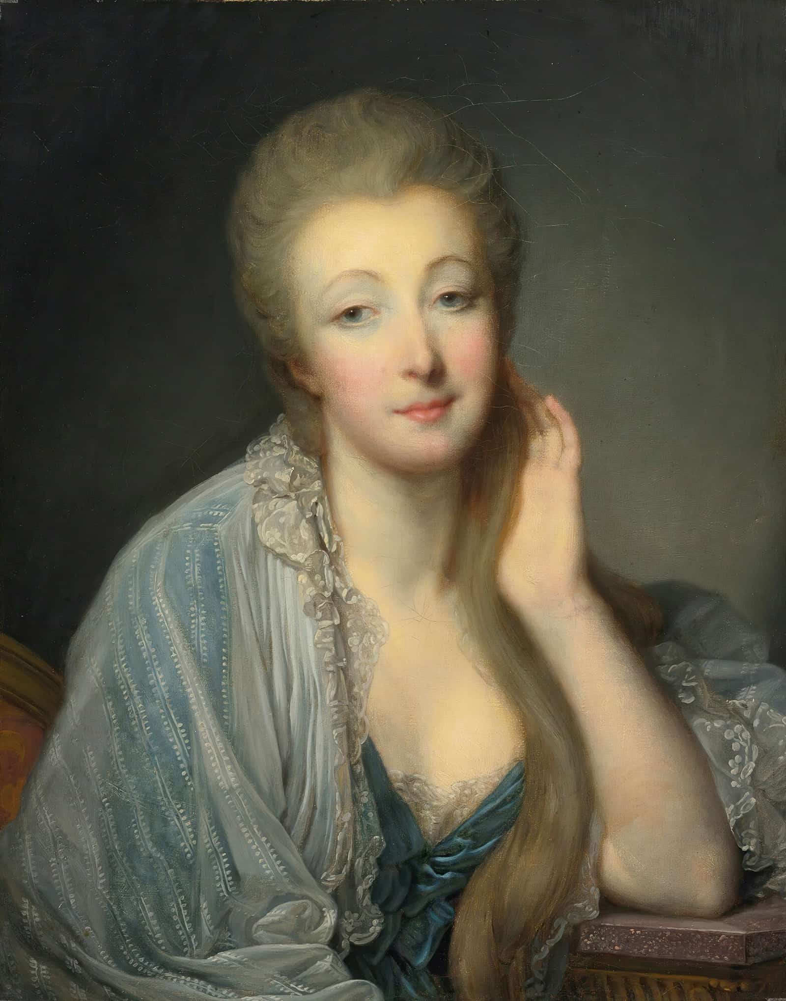 Portrait Of The Comtesse Du Barry by Jean Baptiste Greuze