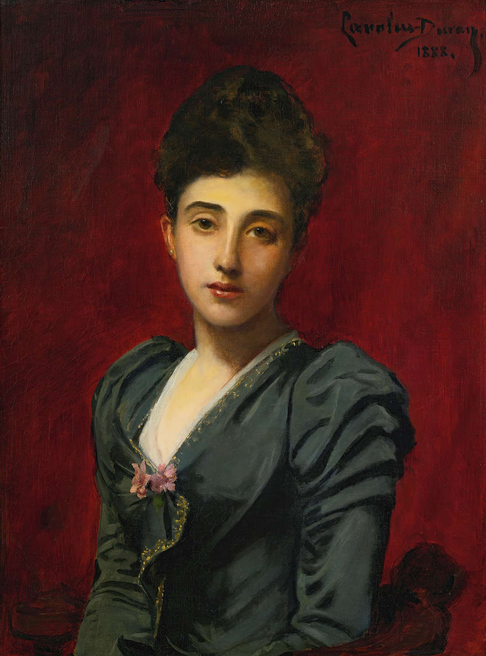 Portrait Of The Countess Lily De Roussy De Sales by Carolus Duran