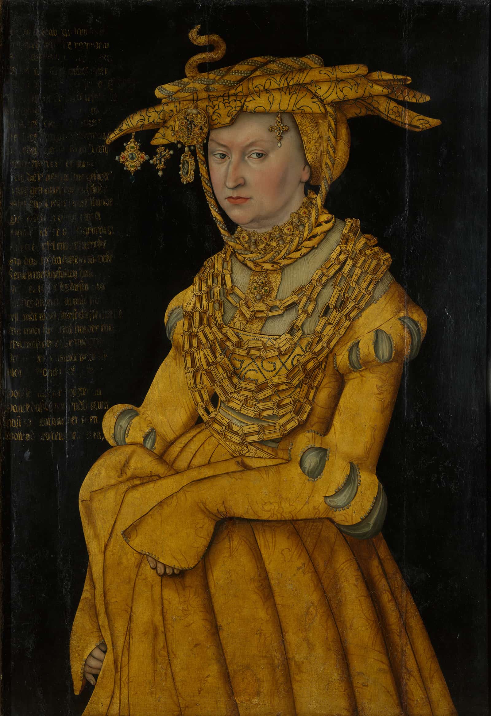 Portrait Of The Duchess Catherine by Lucas Cranach The Elder